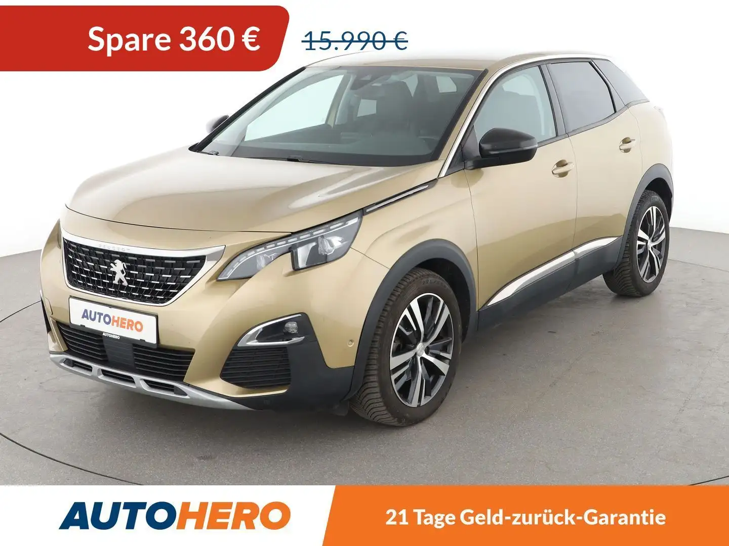 Peugeot 3008 1.6 THP Allure Aut.*LED*NAVI*TEMPO*CAM*PDC*SHZ* Gold - 1