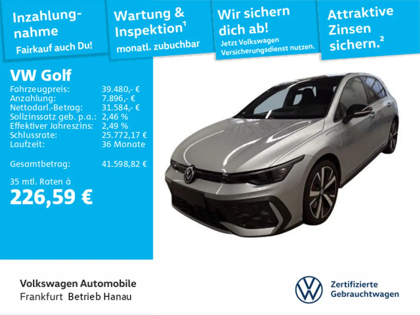Volkswagen Golf GTE VIII 1.5 TSI DSG eHybrid GTE Black Style Pa Silber - 1