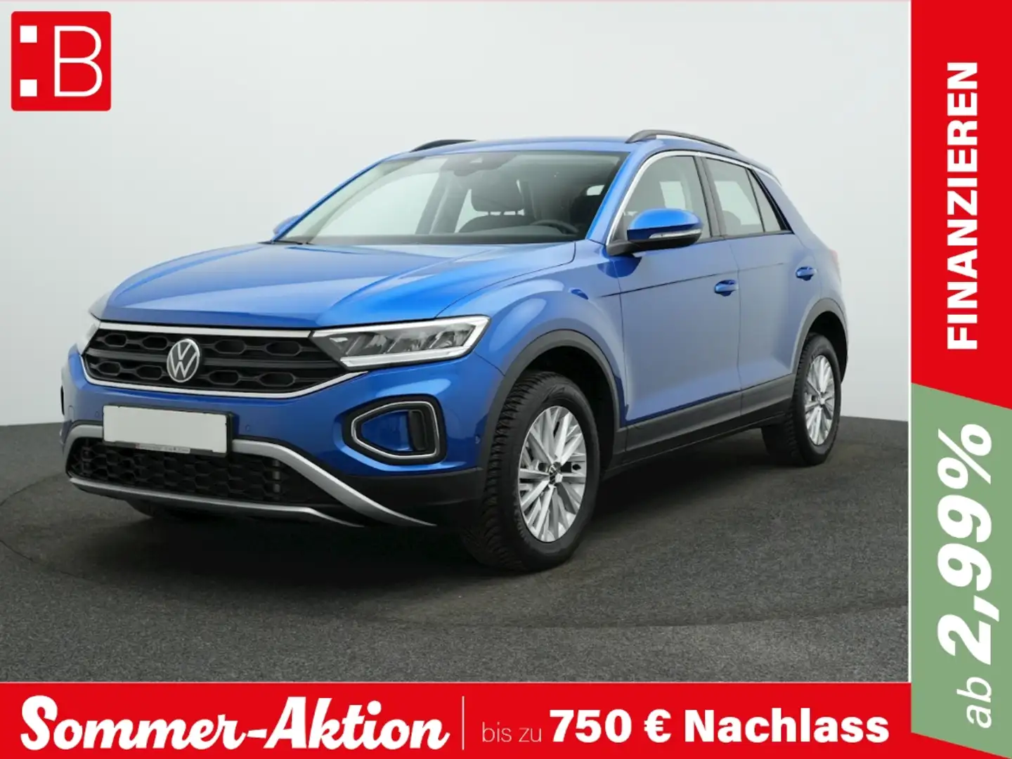 Volkswagen T-Roc 1.5 TSI Life AHK LED NAVI KAMERA SH Blau - 1