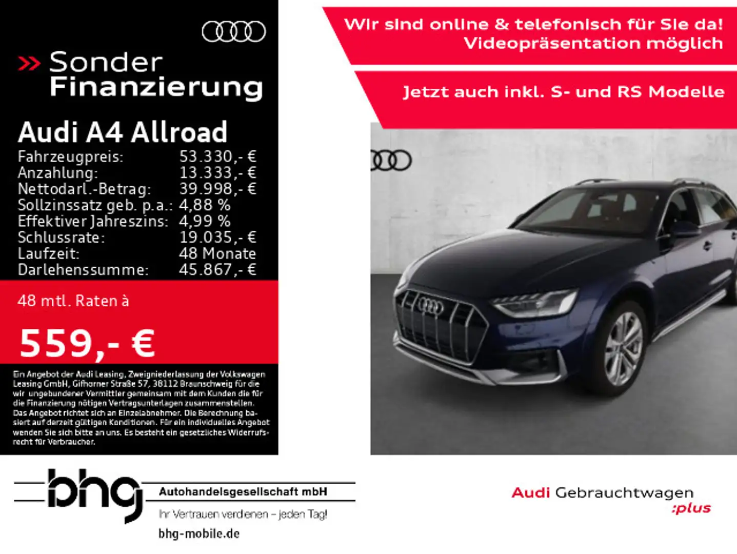 Audi A4 allroad A4 allroad quattro 45 TFSI Stronic AHK AssistTou Blau - 1