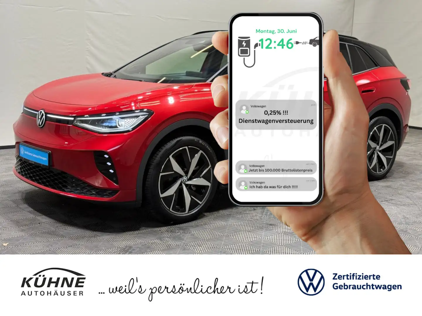 Volkswagen ID.4 GTX | MATRIX NAVI PANO AHK HUD KAMERA DCC Rot - 1