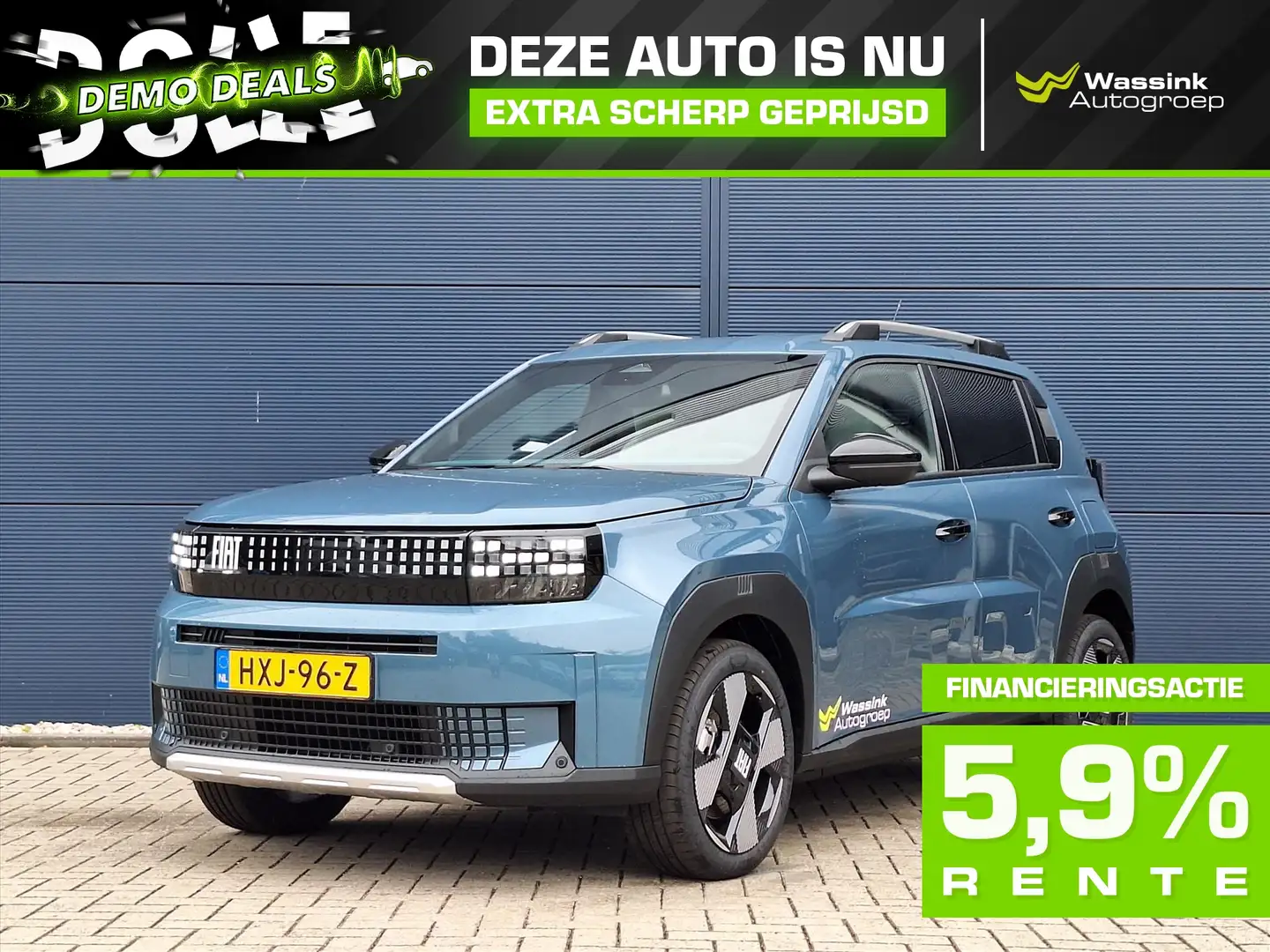 Fiat Grande Panda DEMO DEAL I 44kWh 113pk La Prima | Snelladen Tot 1 Blu/Azzurro - 1