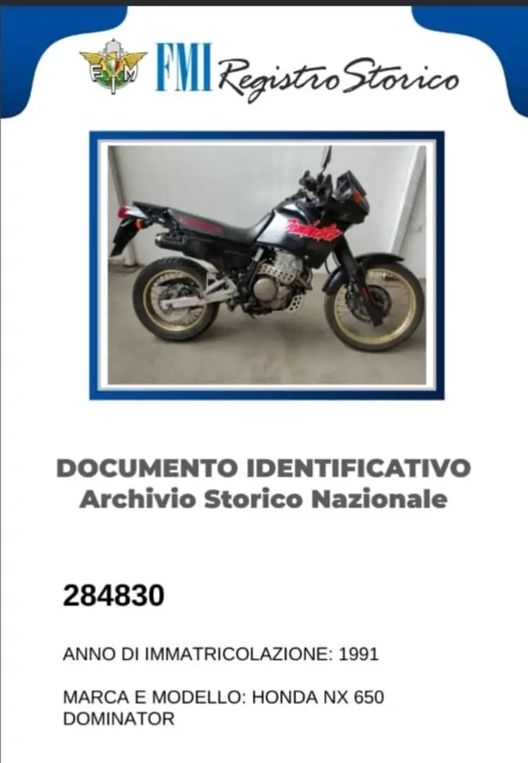 Honda NX 650 Dominator 1°serie Negro - 1