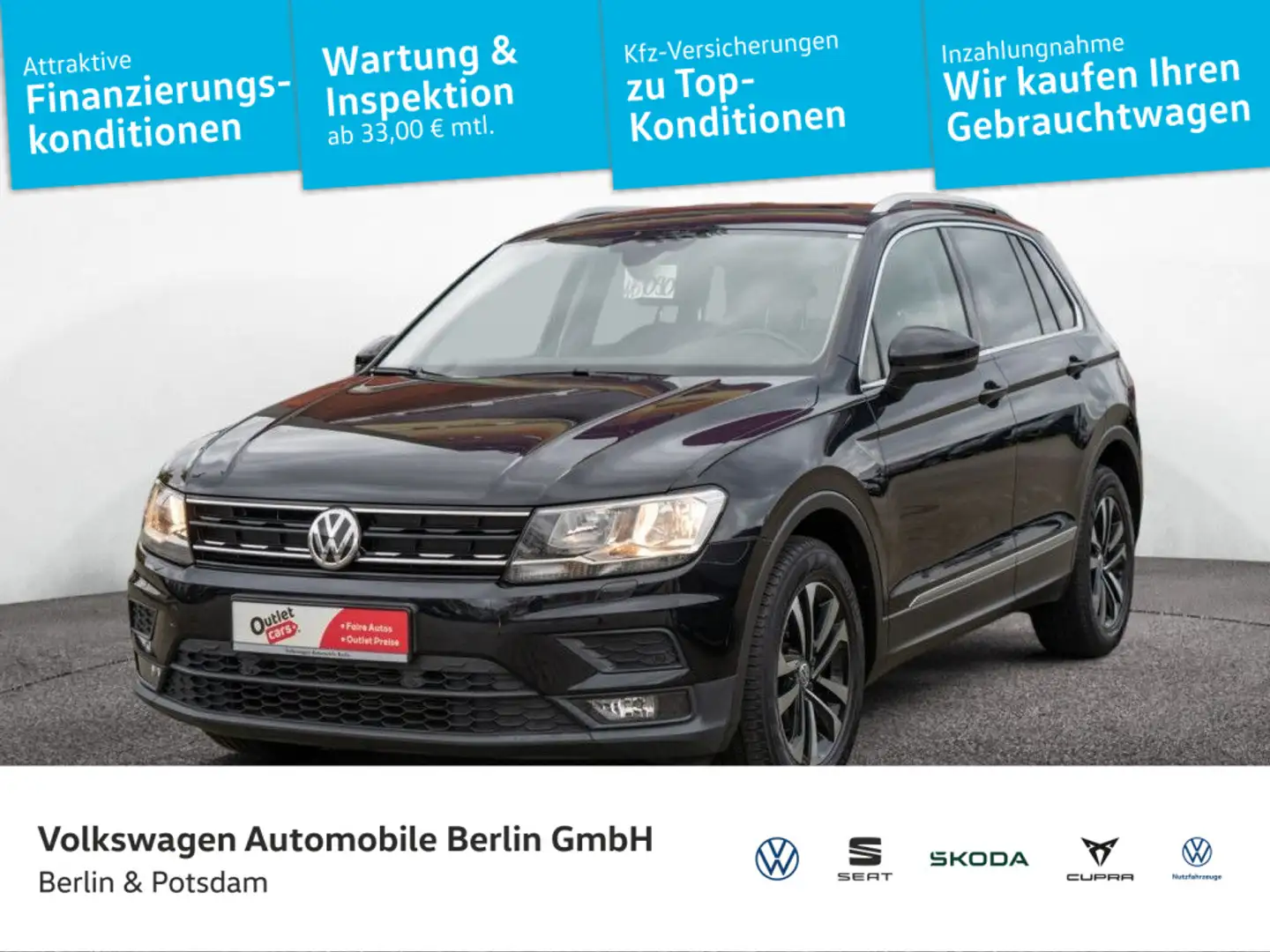 Volkswagen Tiguan 1.5 TSI DSG Comfort Navi PDC SHZ Telef Zwart - 1