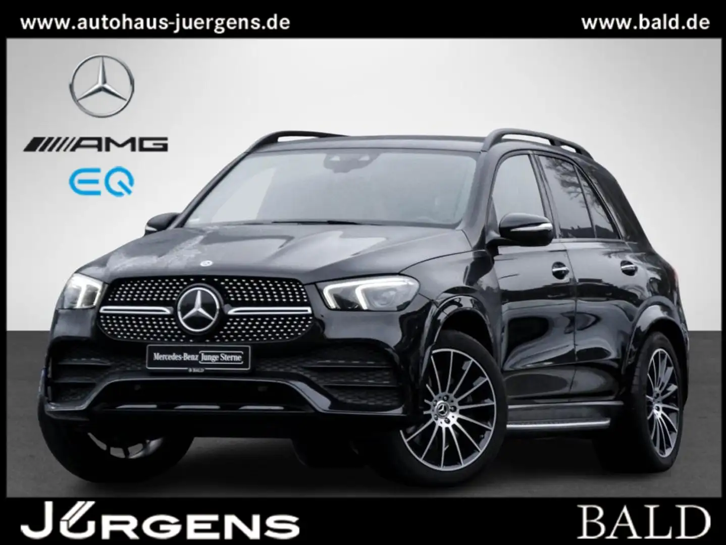 Mercedes-Benz GLE 350 de 4M AMG-Sport/AHK/Distr/Night/AIRM/360 Schwarz - 1