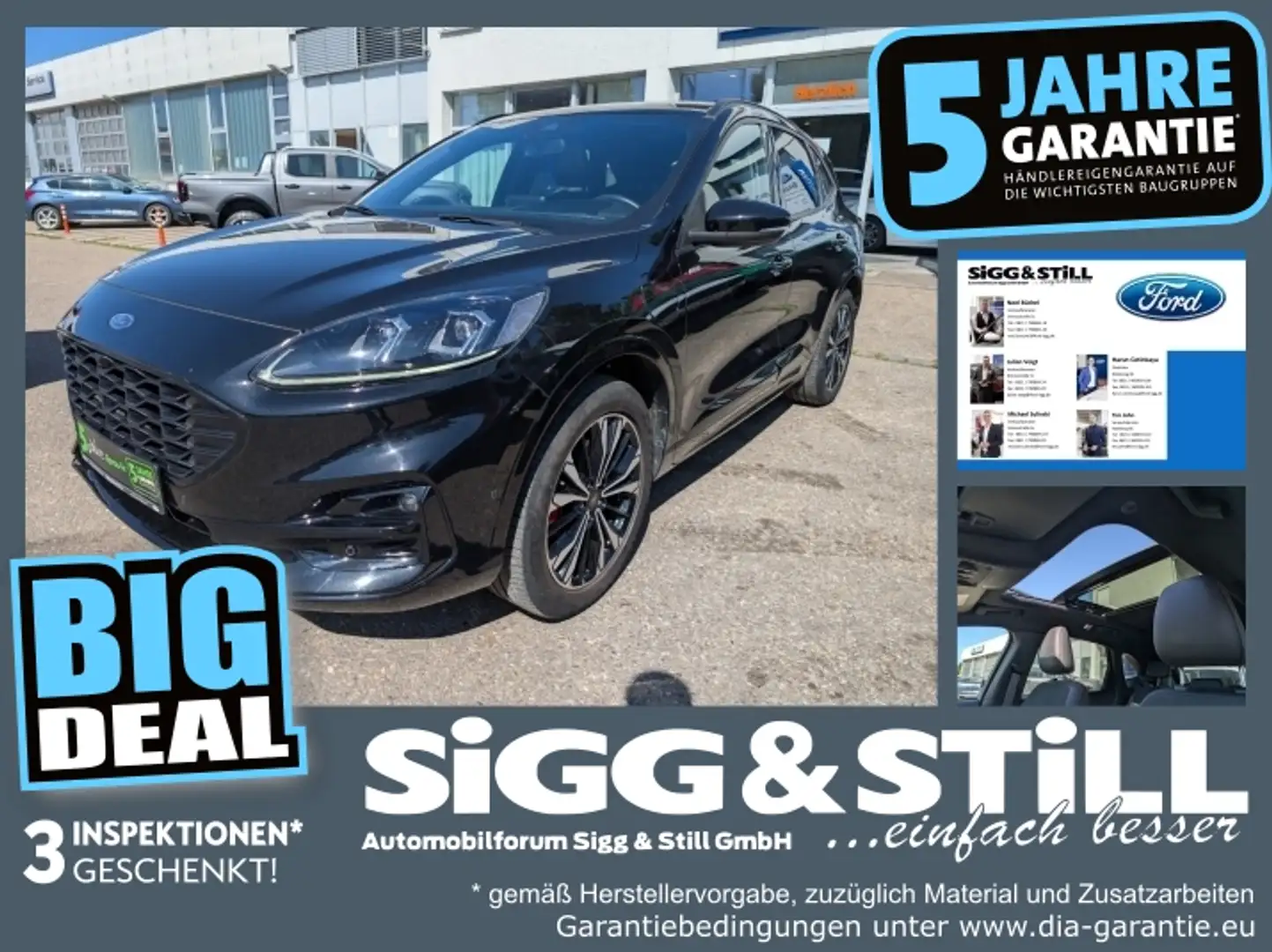 Ford Kuga 2.5 PHEV ST-Line X AHK*PANO*LED*ACC*HUD*EL-KLAPPE Schwarz - 1