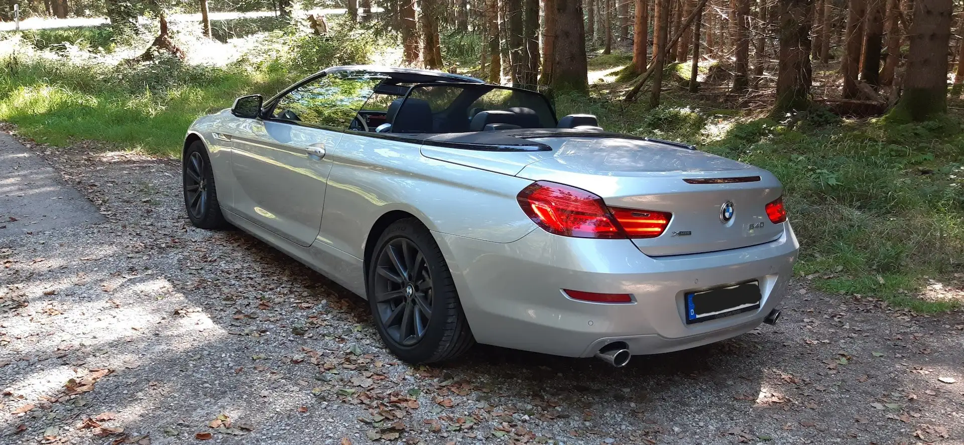 BMW 640 d x-drive Cabrio, Head-Up Display, AHK, StandHzg.. Argintiu - 2