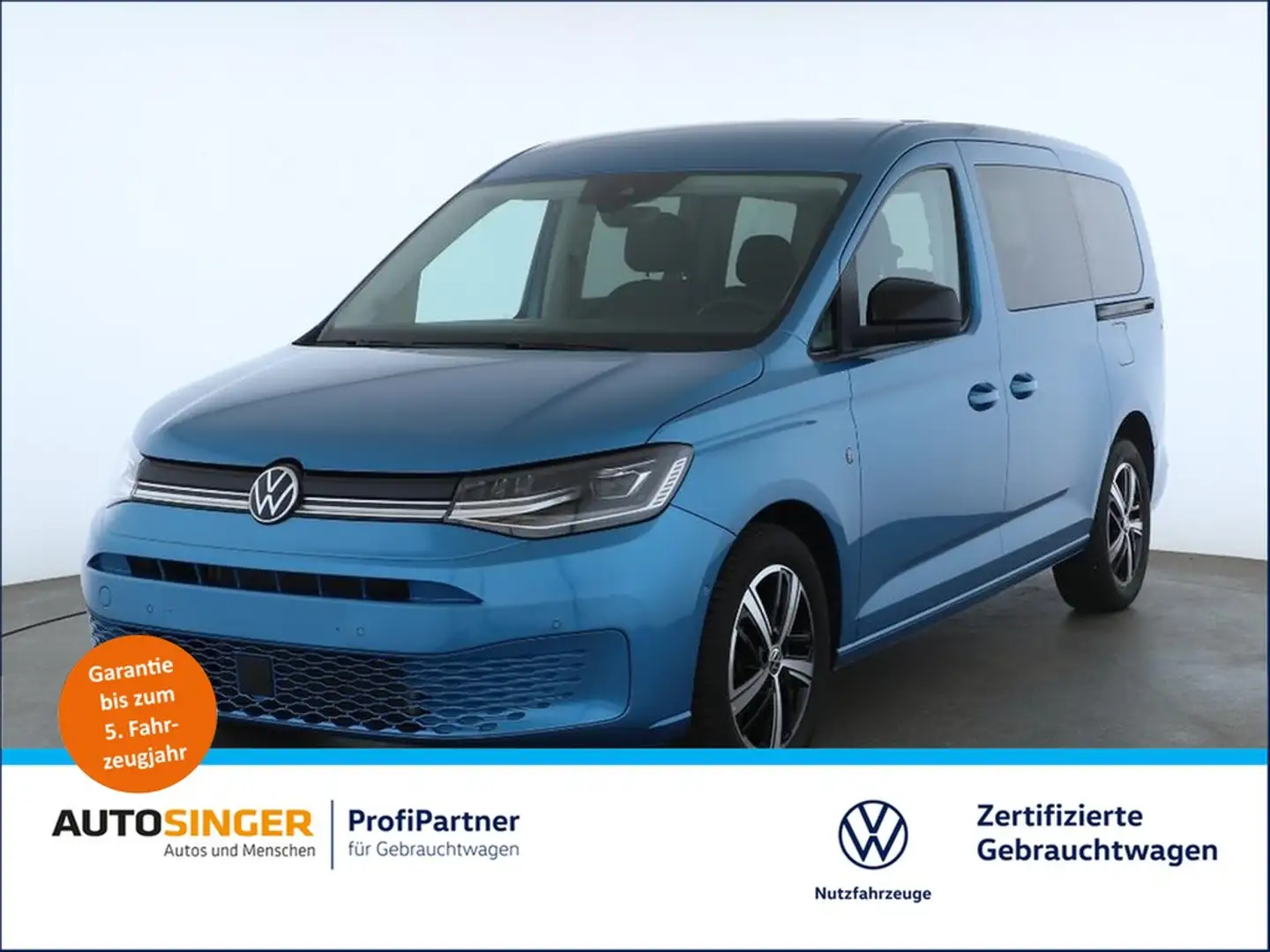 Volkswagen Caddy Maxi Life 2.0 TDI DSG 7S *AHK*LED*ACC*NAVI Blau - 1