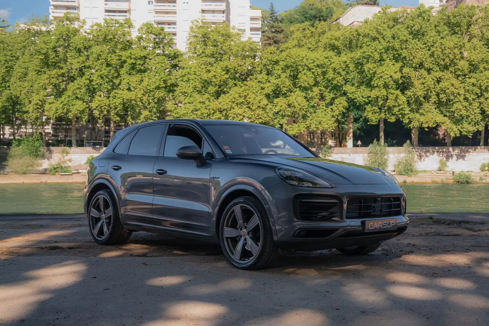 Porsche Cayenne E-Hybrid 462cv - Origine France Gris - 1