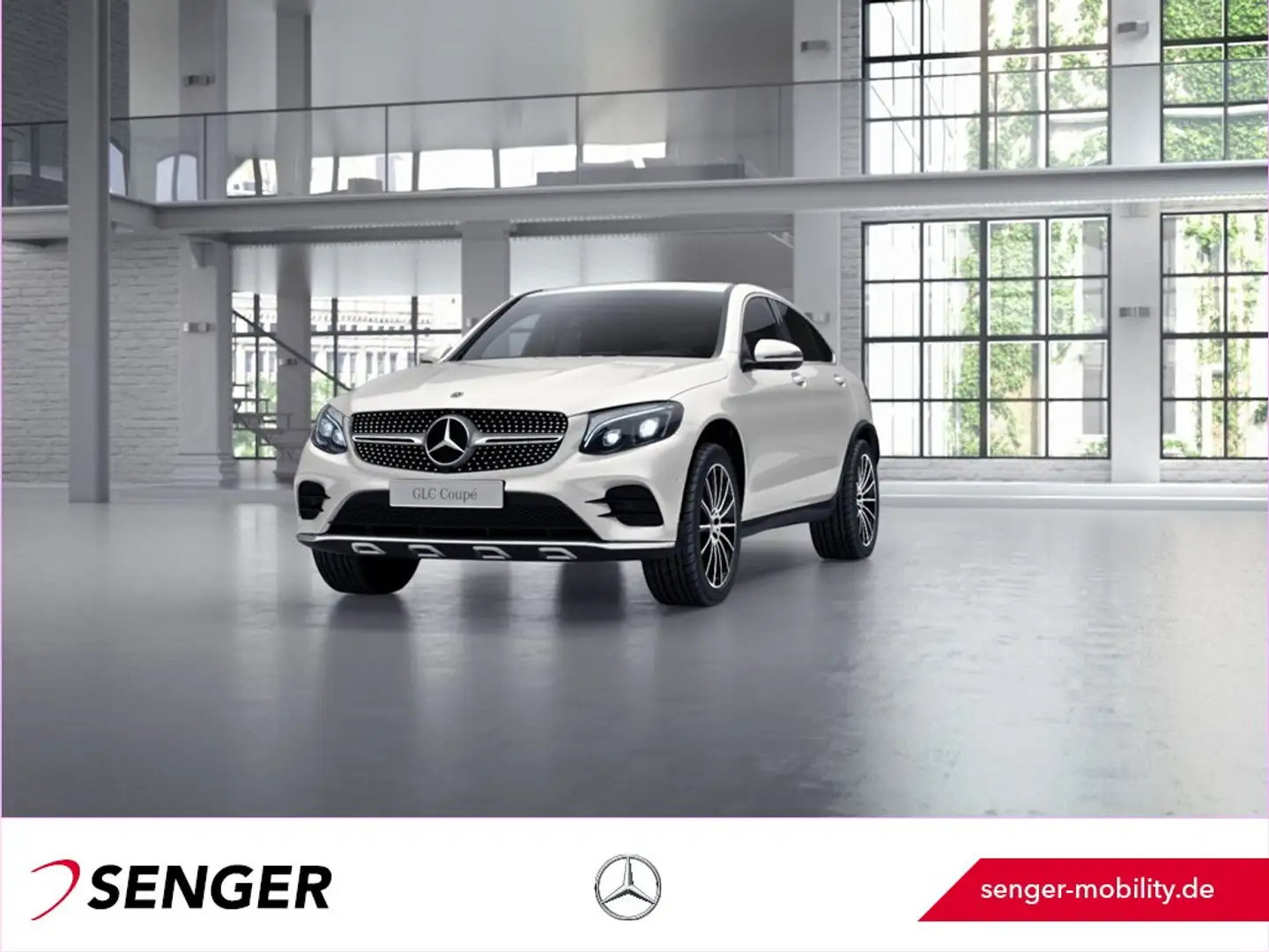Mercedes-Benz GLC 350 d 4M AMG Burmester Schiebedach 360°K AHK Weiß - 1