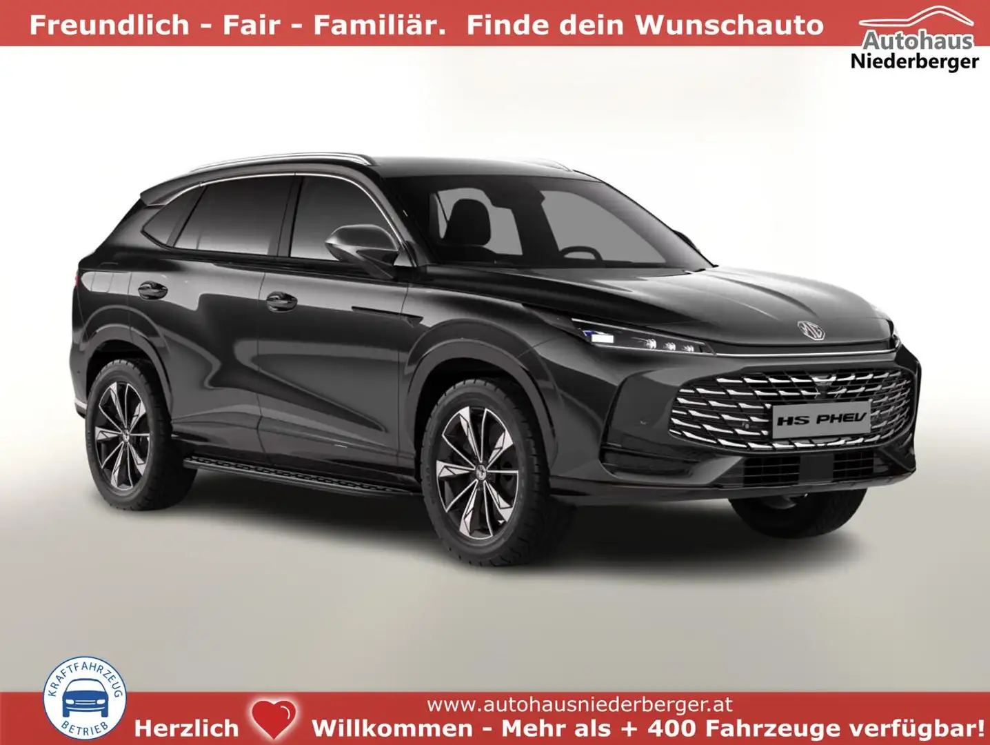 MG HS Luxury PHEV ACC 360Kam Nav SHZ TotW eHK 19Z 200... Schwarz - 1