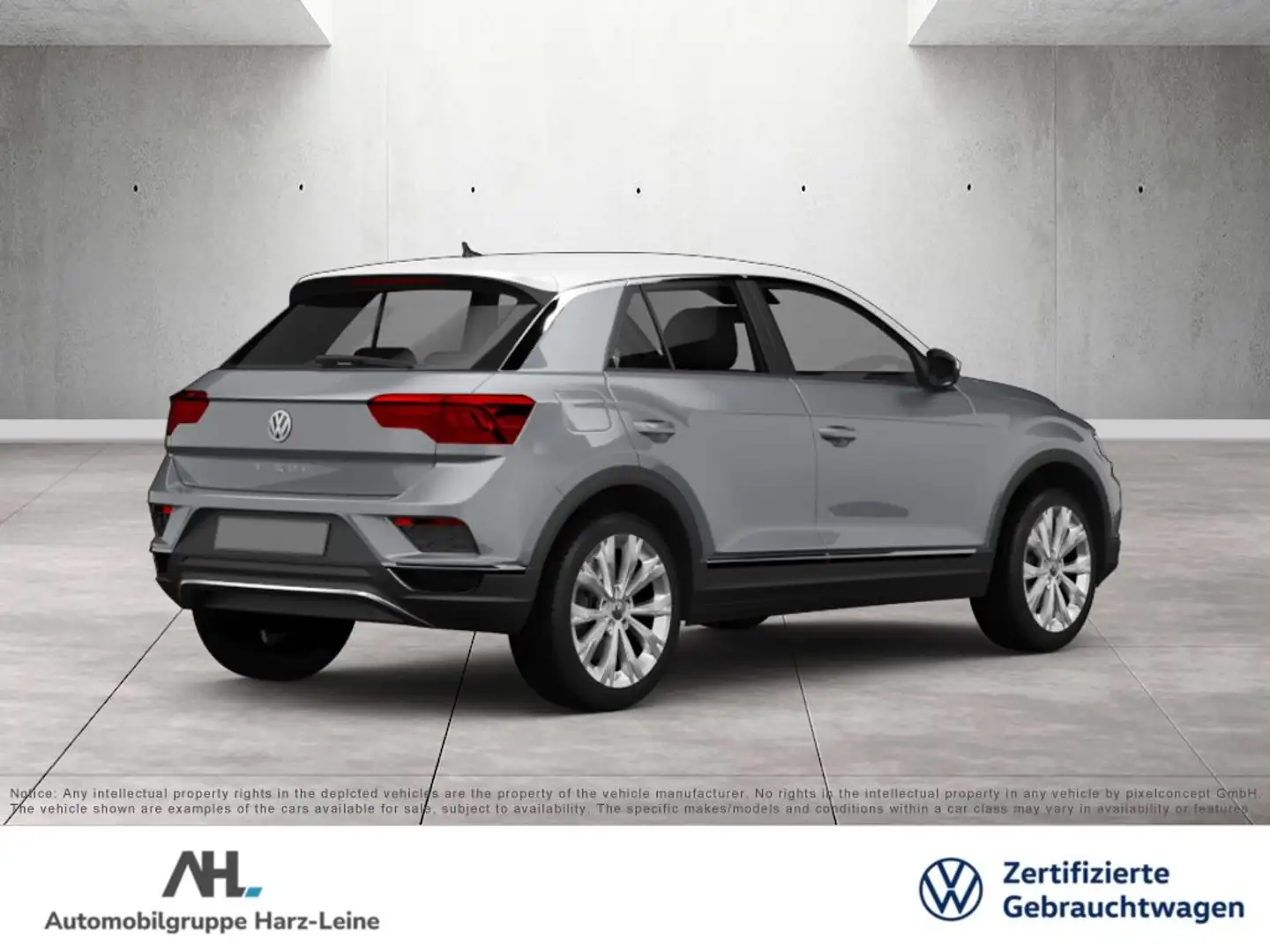 Volkswagen T-Roc 1.5 TSI Style DSG AHK Navi LED+ ACC DAB+ Massage Silber - 2