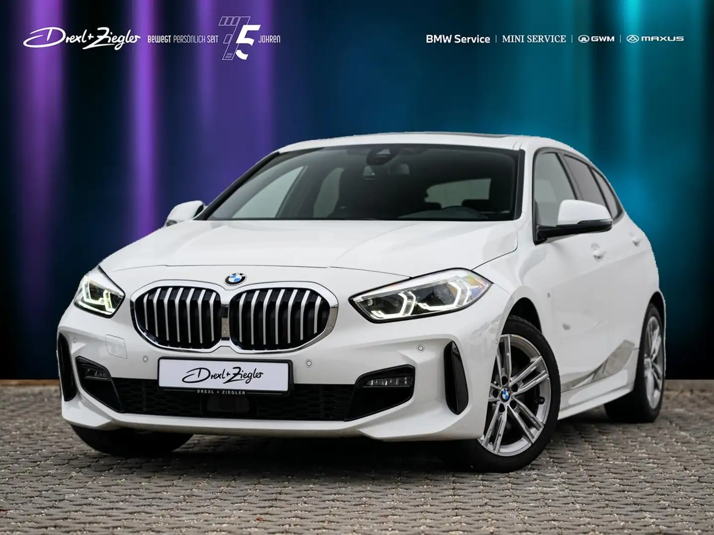 BMW 120 i DKG M-Sport TravelPak ACC GSD KoZg H&K DAB Weiß - 1