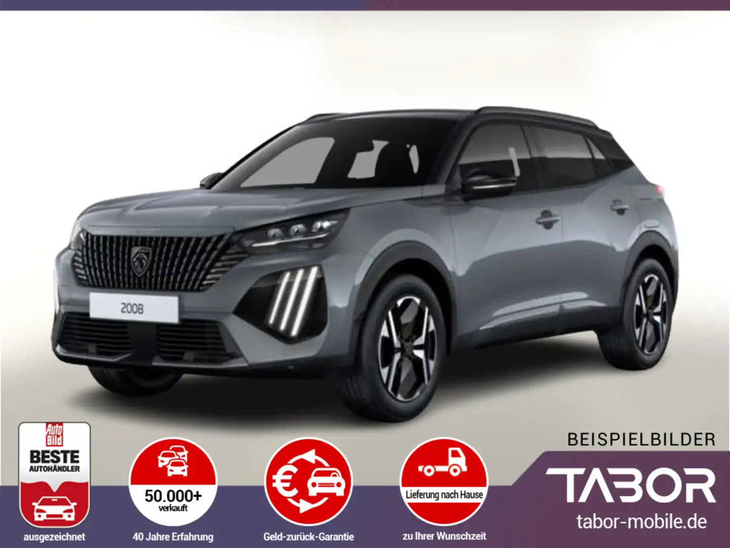Peugeot 2008 MHEV 145 DSC6 GT 360° ACC Nav PrivG LED 17Z Grau - 1
