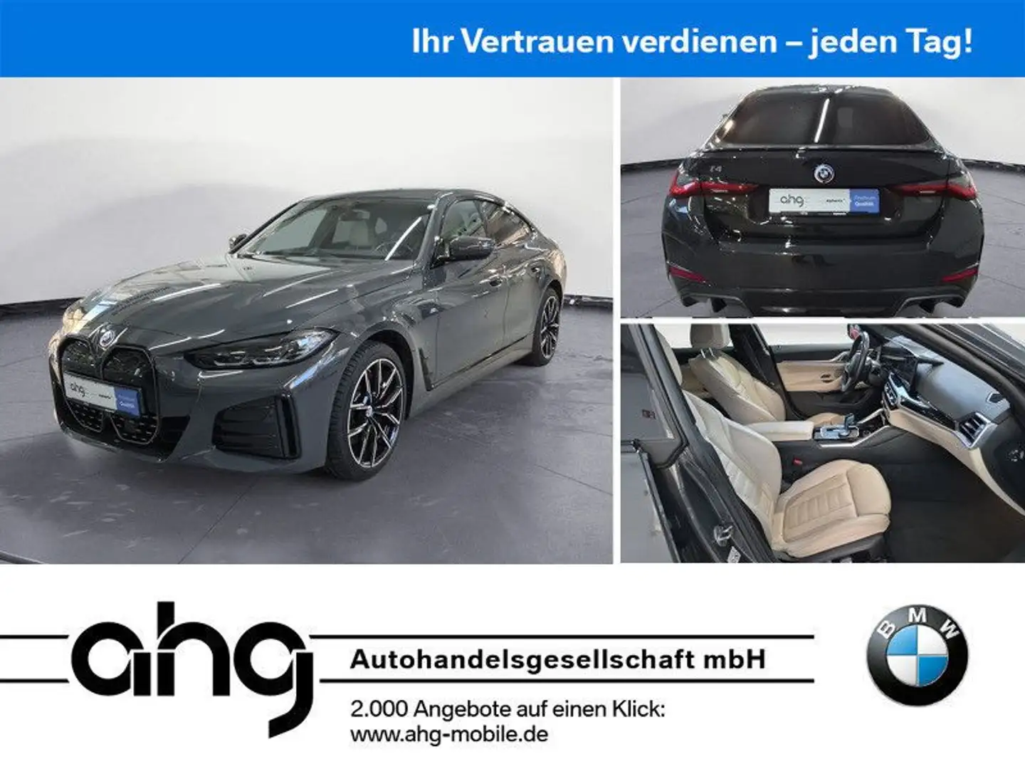 BMW i4 eDrive40 M Sport Klimaaut. Glasdach HIFI Gris - 1