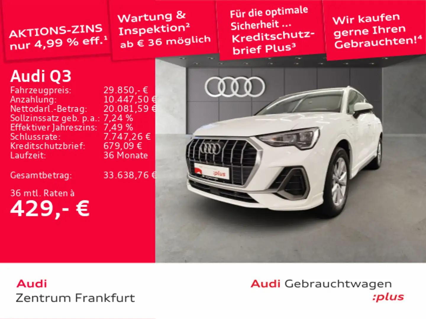 Audi Q3 45 TFSI e S tronic S line VC DAB PDC Weiß - 1