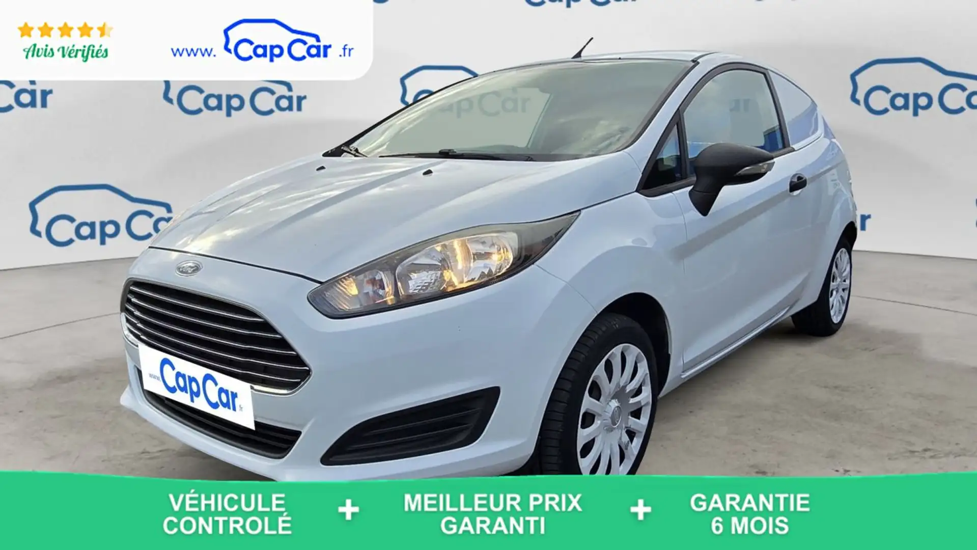 Ford Fiesta 2 Pl 1.6 TDCi 75 Active Blanc - 1