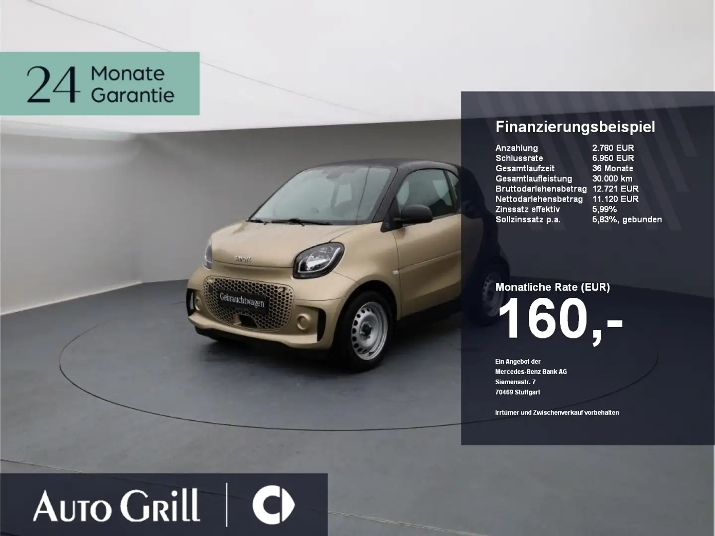 smart forTwo EQ  22 kw Sitzheiz 4Season goldbeige Bej - 1