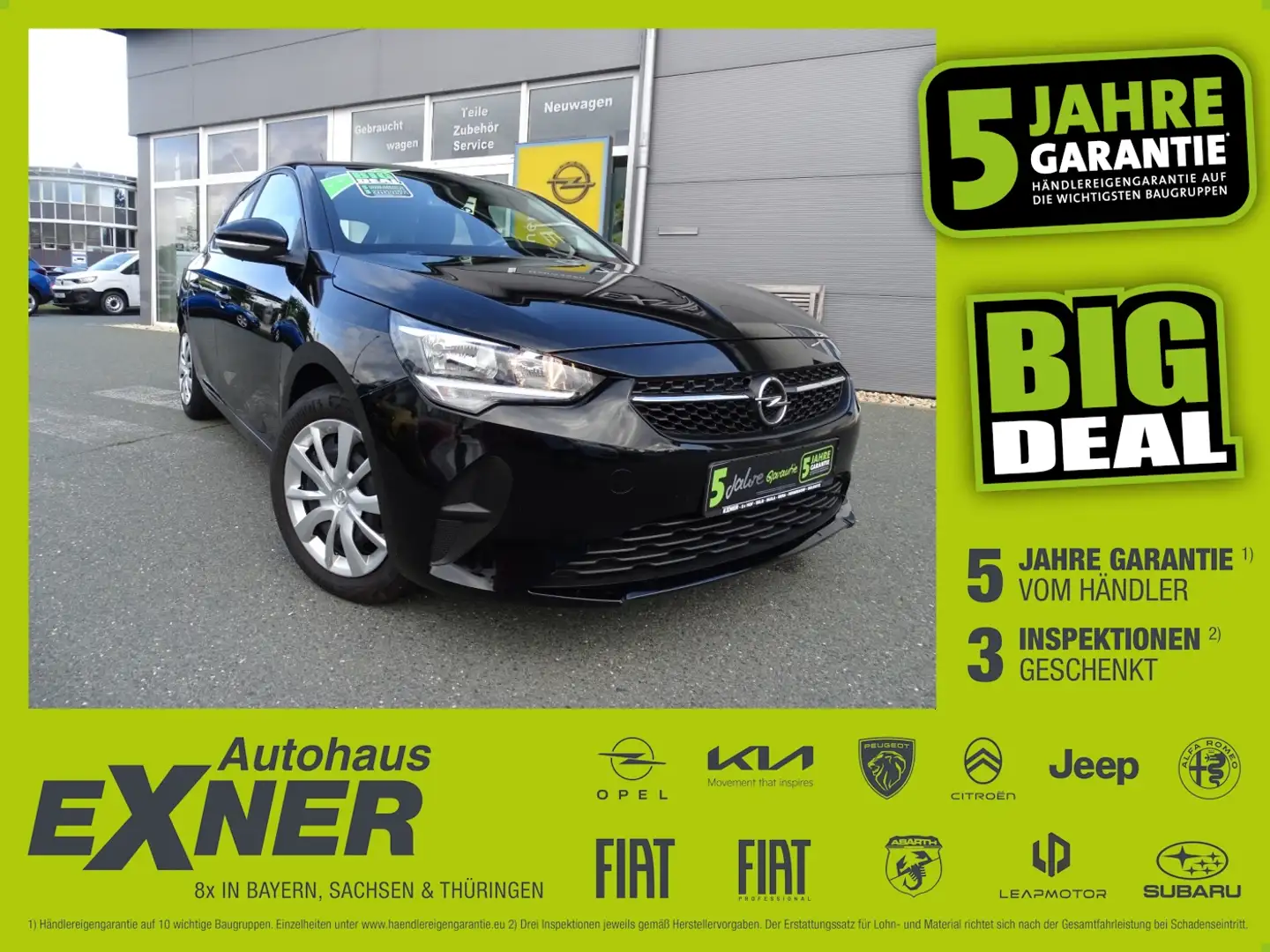 Opel Corsa 1.2 Turbo EDITION Navi+SHZ+Winterp.+Kam. Noir - 1