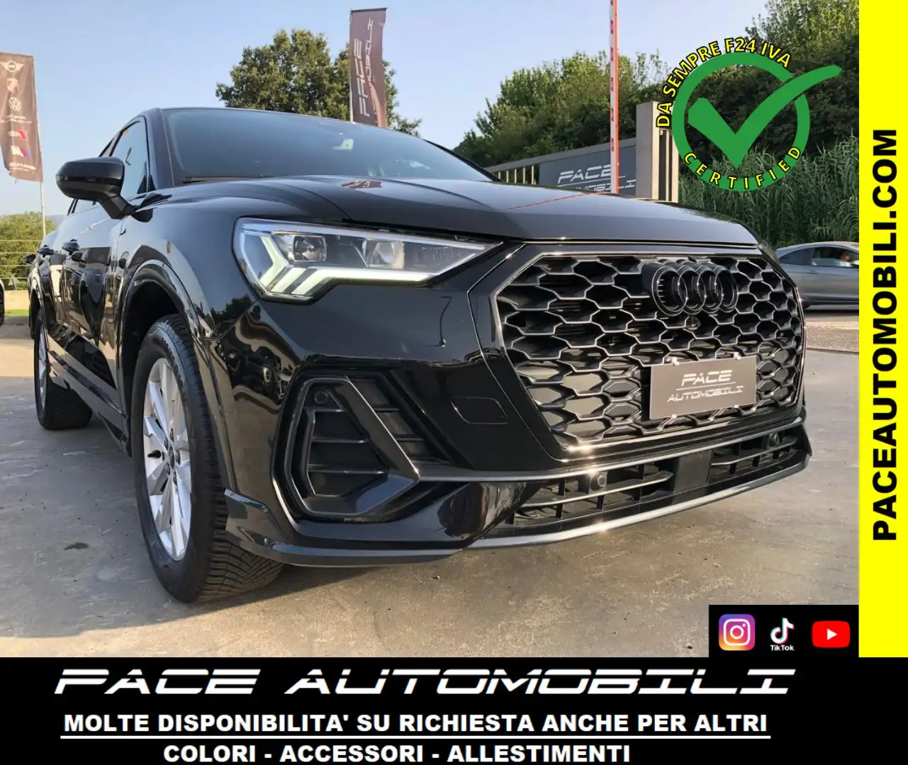 Audi Q3 TFSI SLINE S LINE S-LINE SPORTBACK SPB LED BLACK Nero - 1