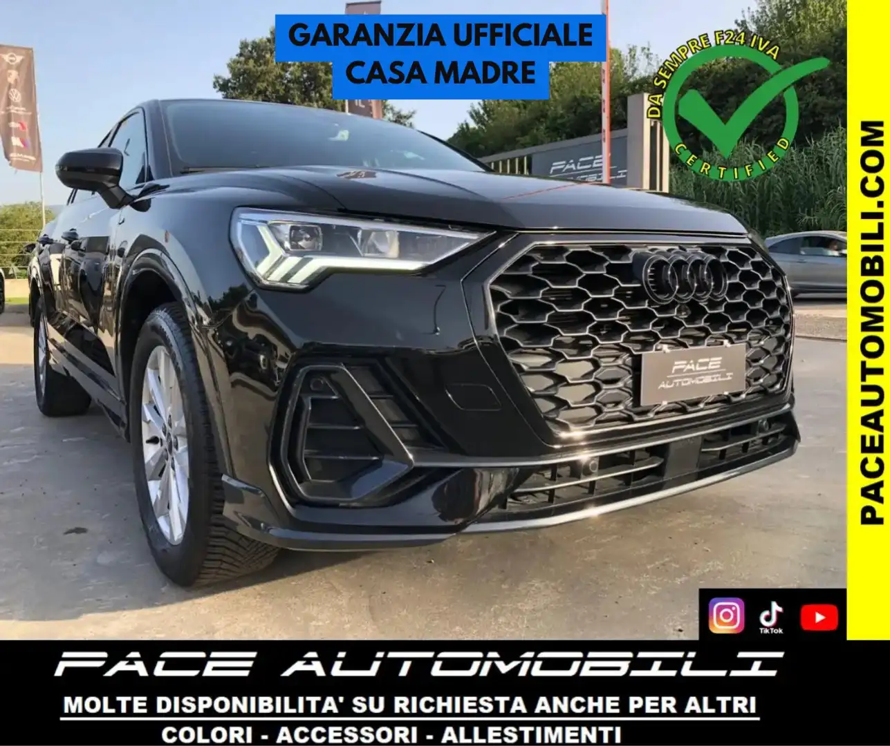 Audi Q3 TFSI SLINE S LINE S-LINE SPORTBACK SPB LED BLACK Nero - 1