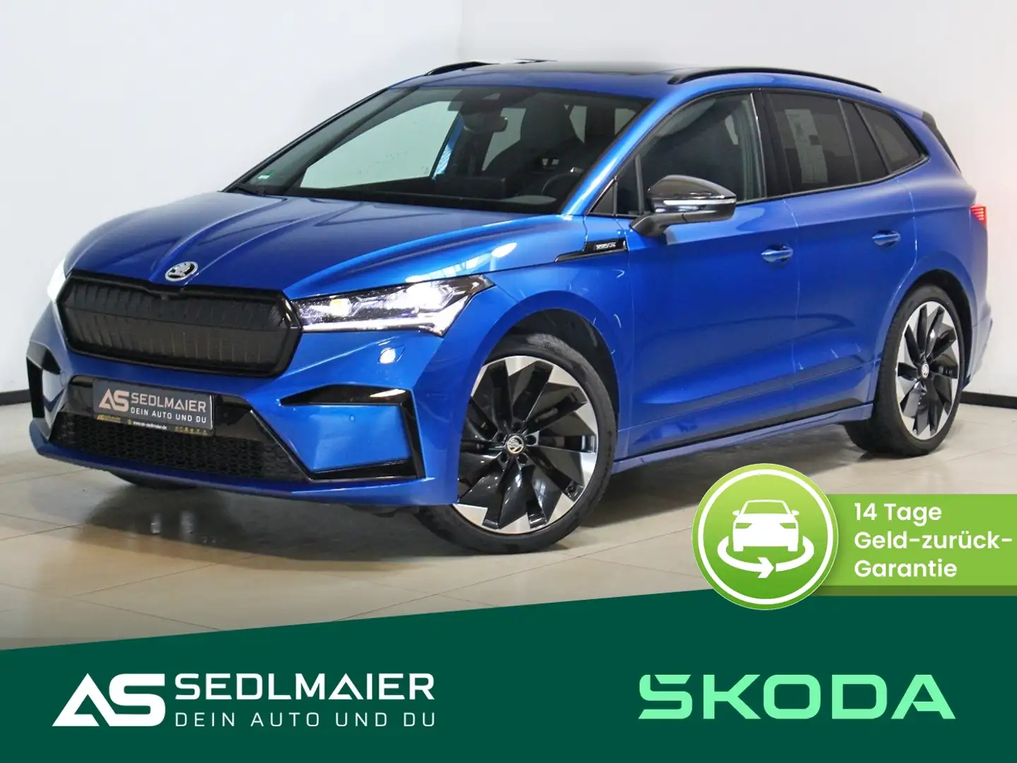 Skoda Enyaq 80x Sportline PANO|MATRX|AHK|WPumpe|ACC|SHZ Niebieski - 1