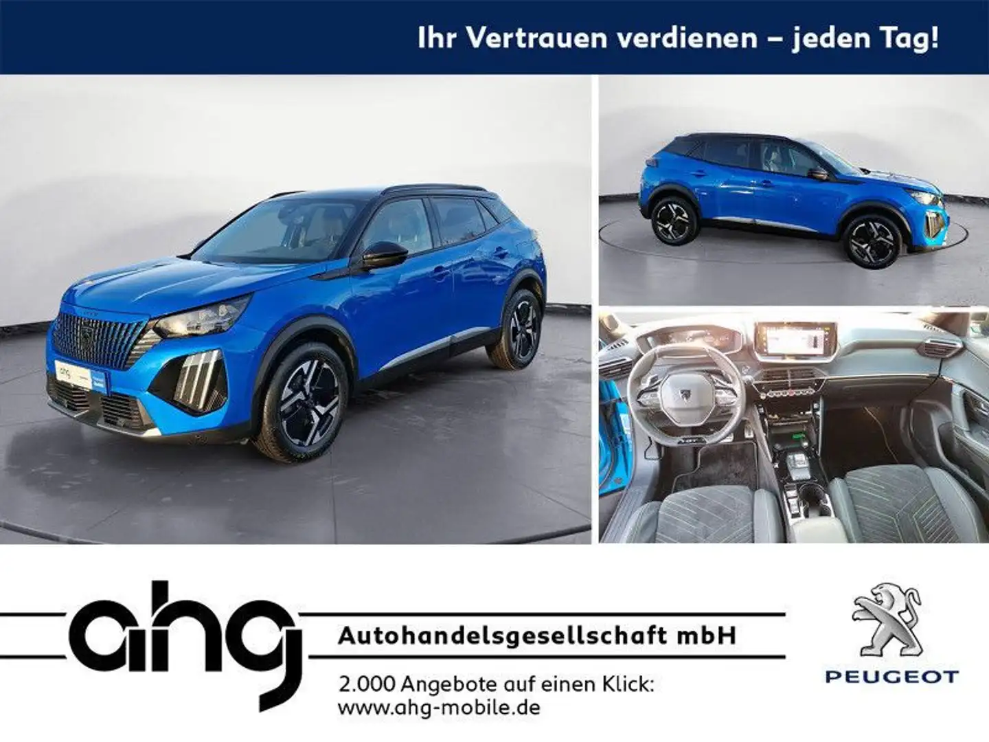 Peugeot 2008 BlueHDi 130 EAT8 GT Navi LED ACC Autom. Blau - 1