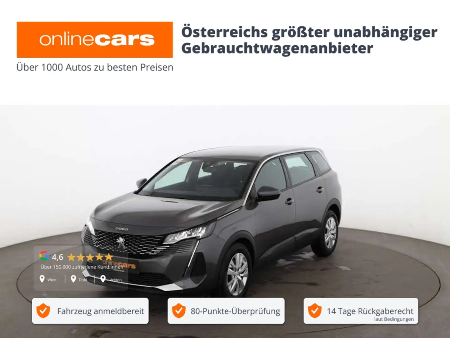 Peugeot 5008 1.5 BlueHDi 130 Active 7-SITZER LED AHK NAVI Grau - 1