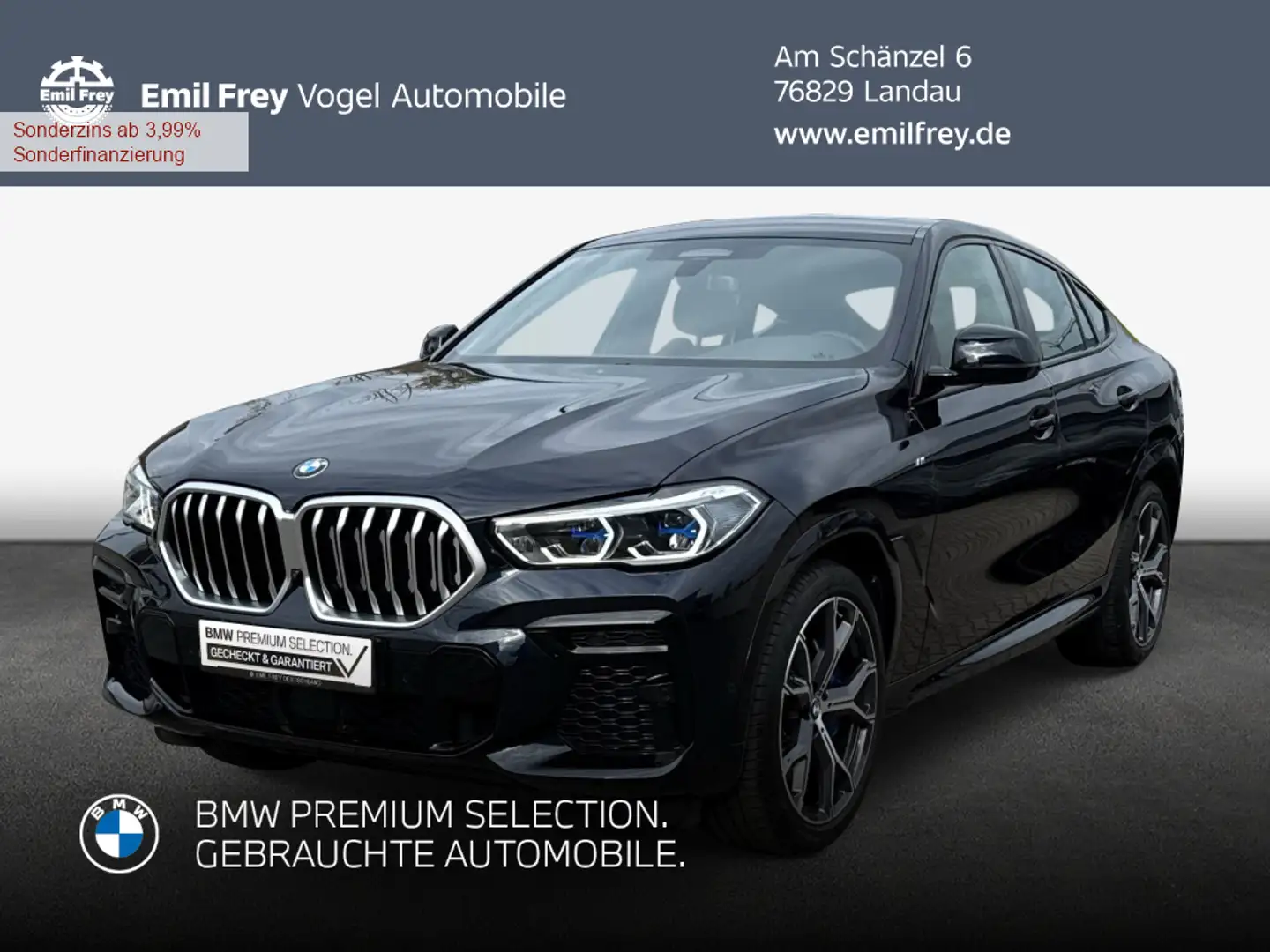 BMW X6 xDrive40d *AHK*ParkingAssistant*Sportpaket*Pano Schwarz - 1