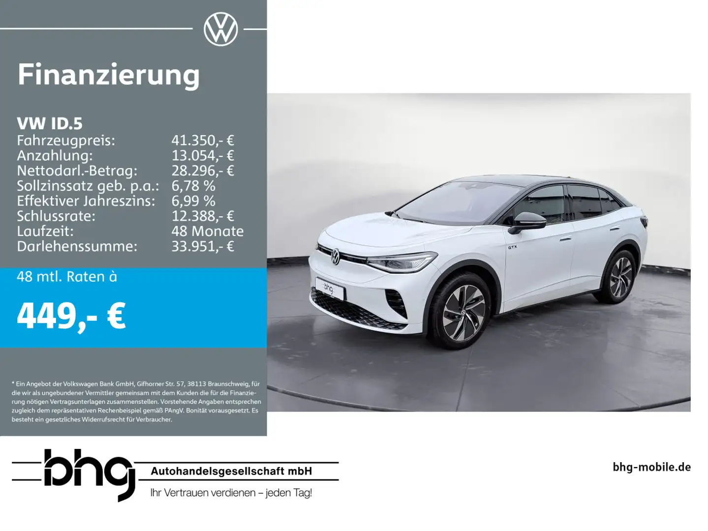 Volkswagen ID.5 GTX 4Motion *HEAD-UP*PANO*AHK* Blanc - 1
