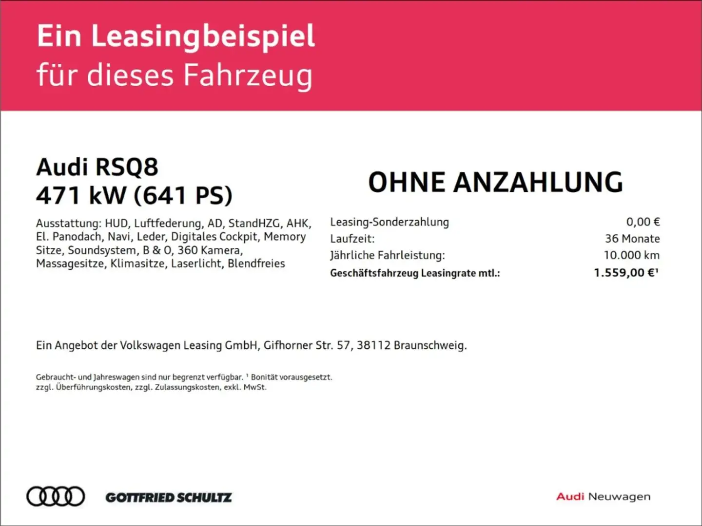 Audi RS Q8 performance Luftfederung StandHZG AHK El. Navi Led Grijs - 2