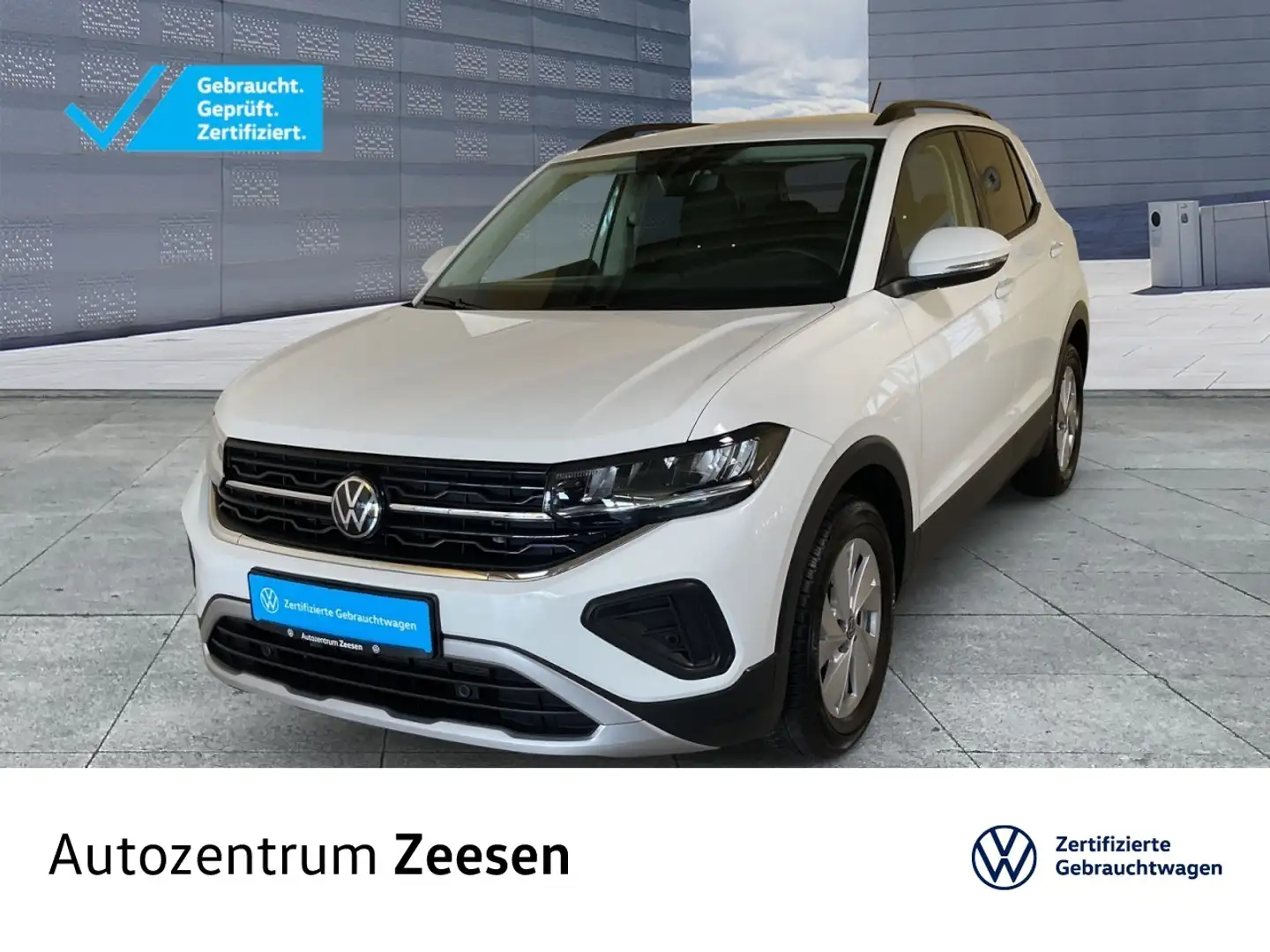 Volkswagen T-Cross 1.0 TSI Life OPF DSG+SHZ+BAA+DAB+USB+EPH Klima Weiß - 1