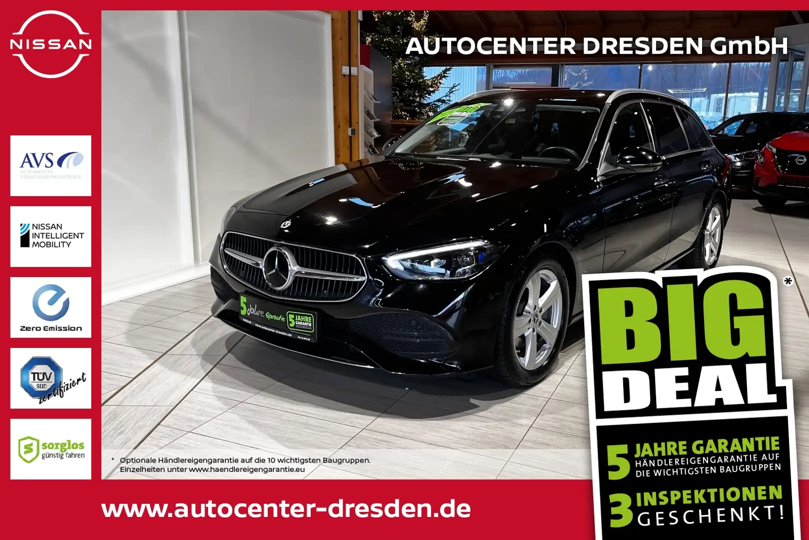 Mercedes-Benz C 220 d T Avantgarde ACC+AHK+LED+360Kam+Burmeist Noir - 1