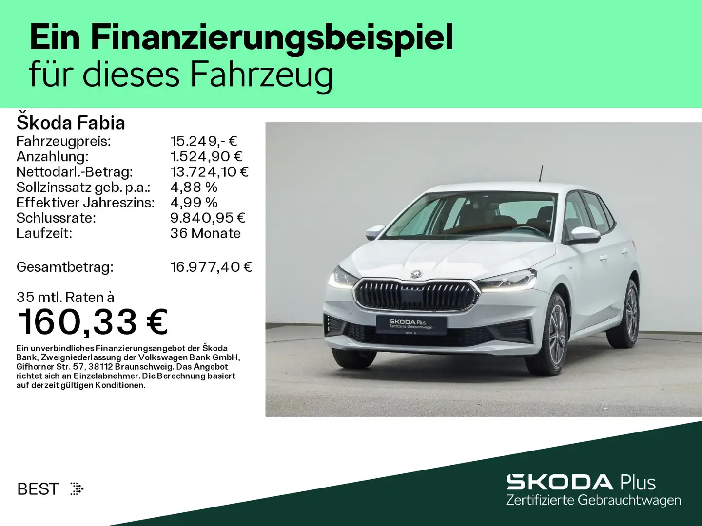 Skoda Fabia 1.0 TSI TOUR*NAVI*LED*PDC*NW GAR.3J/50000K Weiß - 2