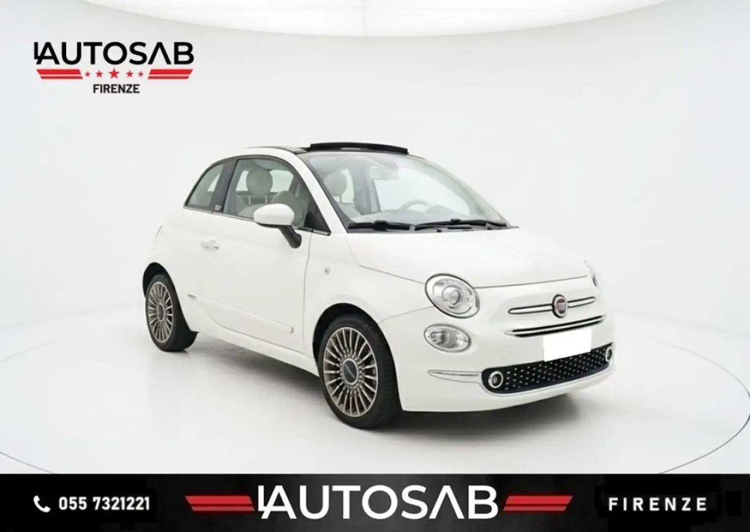 Fiat 500C Cabrio 1.3 Multijet 95 CV Lounge Neopatentati Blanc - 1