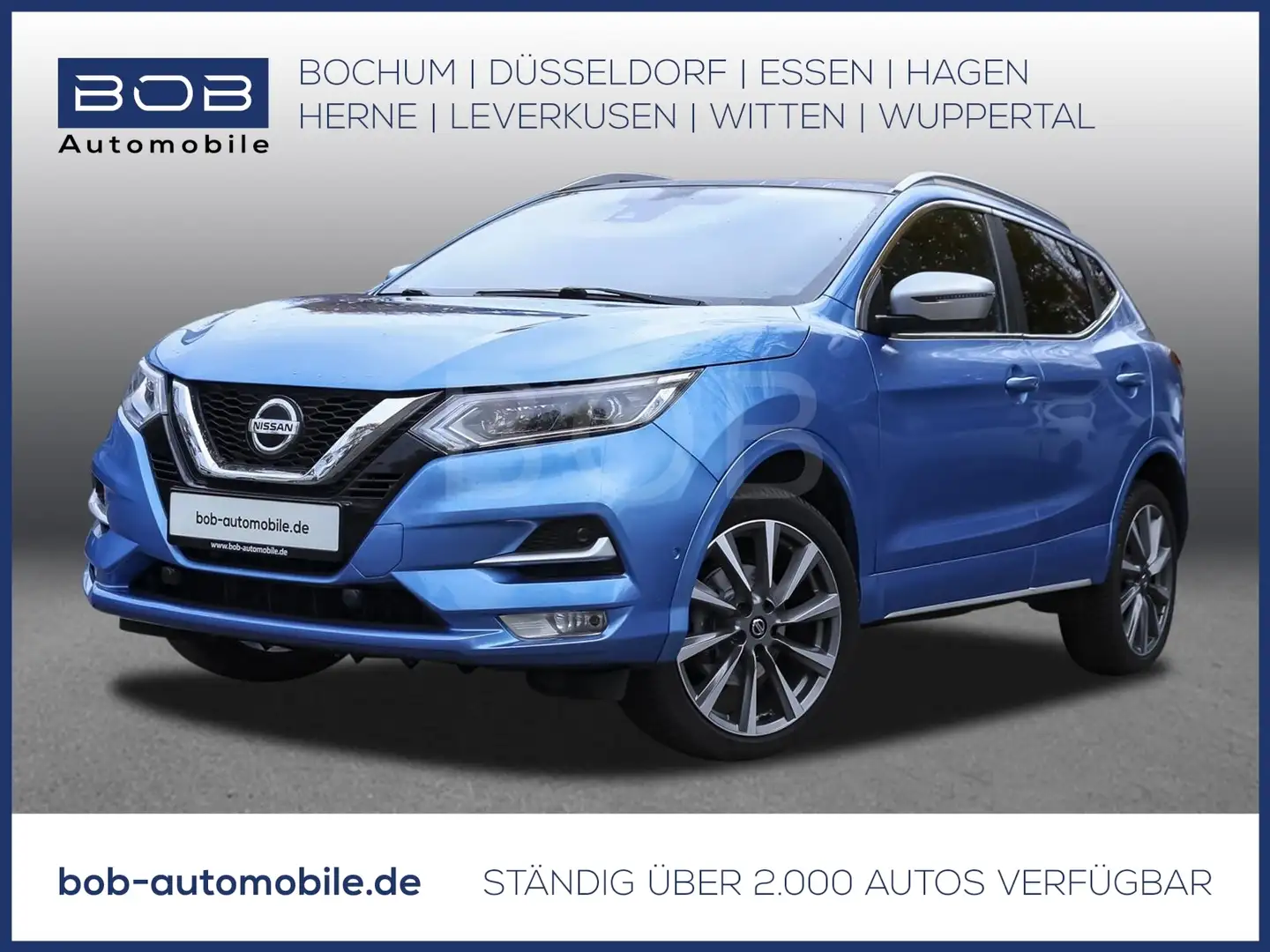 Nissan Qashqai 1.3 DIG-T Tekna + 4x2 NAVI PDC Allwetter Bleu - 1