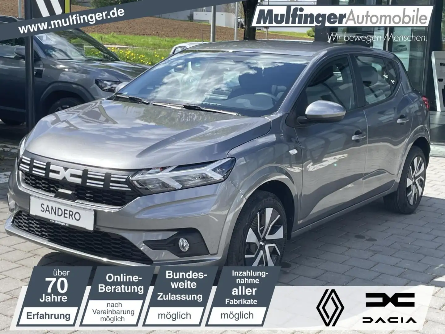 Dacia Sandero Expression TCe 90 Klima Einparkhilfe Grau - 1