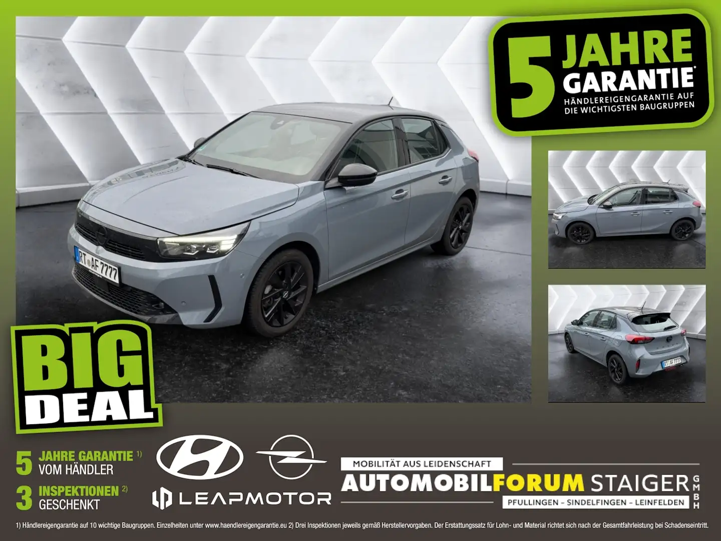 Opel Corsa F 1.2 Turbo GS FLA SpurW DynLi LM AUT PDC Grau - 1