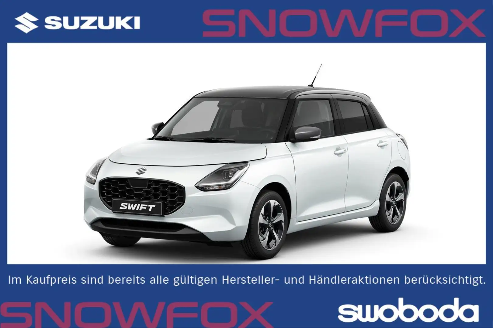 Suzuki Swift 1,2 Hybrid L3 Shine CVT Weiß - 1