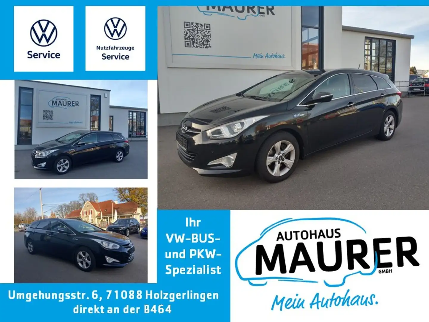 Hyundai i40 cw 1.6 Comfort Navi Kamera Tempomat Bluetooth Noir - 1