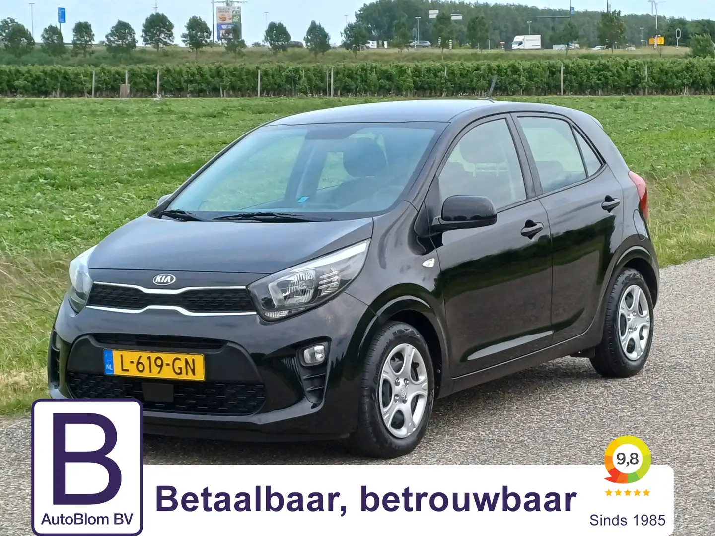 Kia Picanto 1.0 DPi ComfortLine /Trekh./Airco/USB/Cruise/Bluet Negro - 1