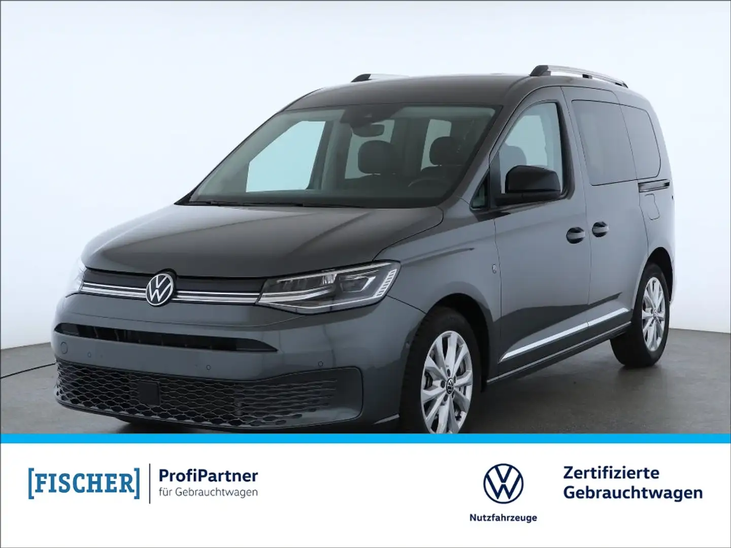 Volkswagen Caddy 2.0 TDI DSG Style LED AHK STHZ Navi Rear View ACC Grau - 1