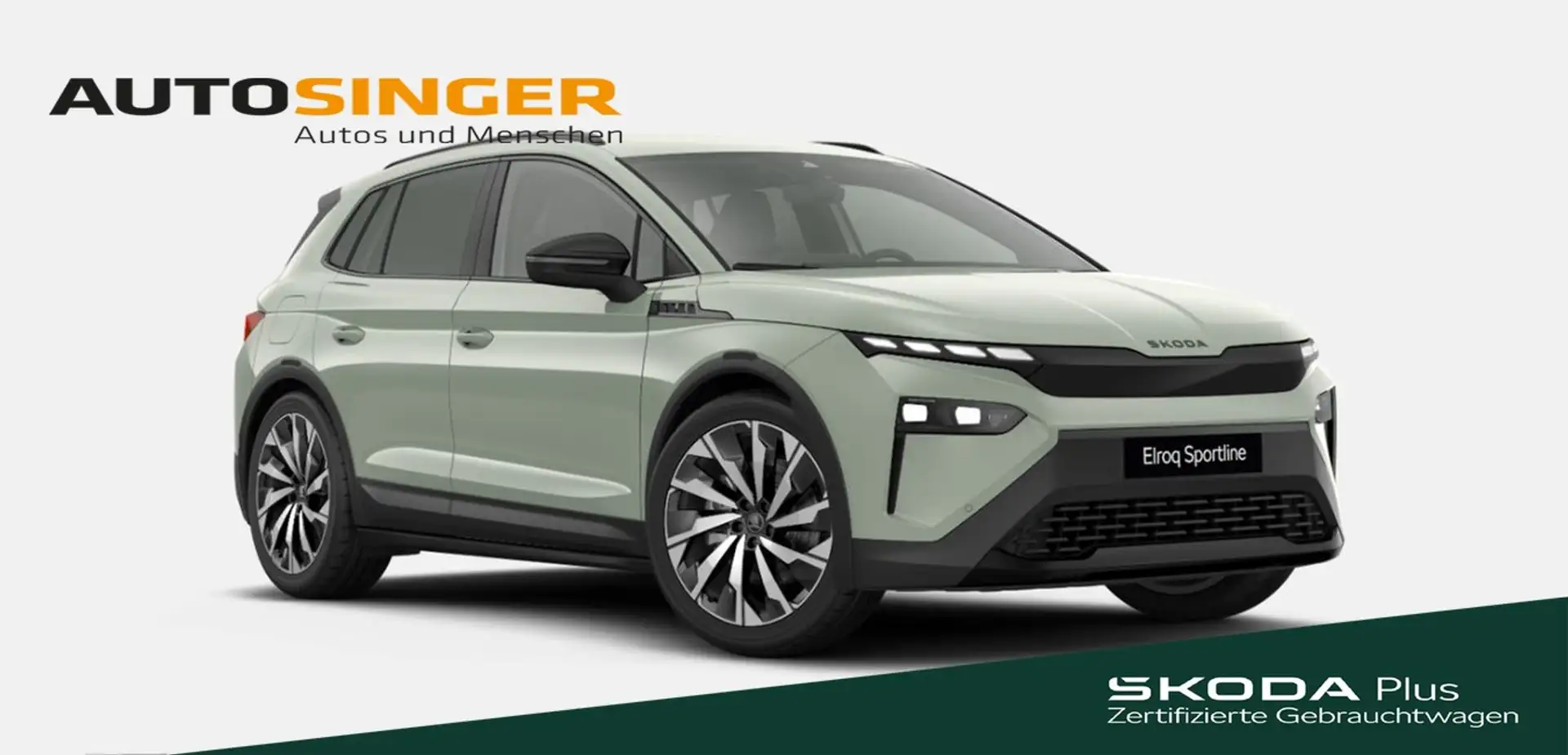 Skoda Elroq 85 Sportline *MATRIX*ACC*DCC*HUD*360*NAVI* Grün - 1