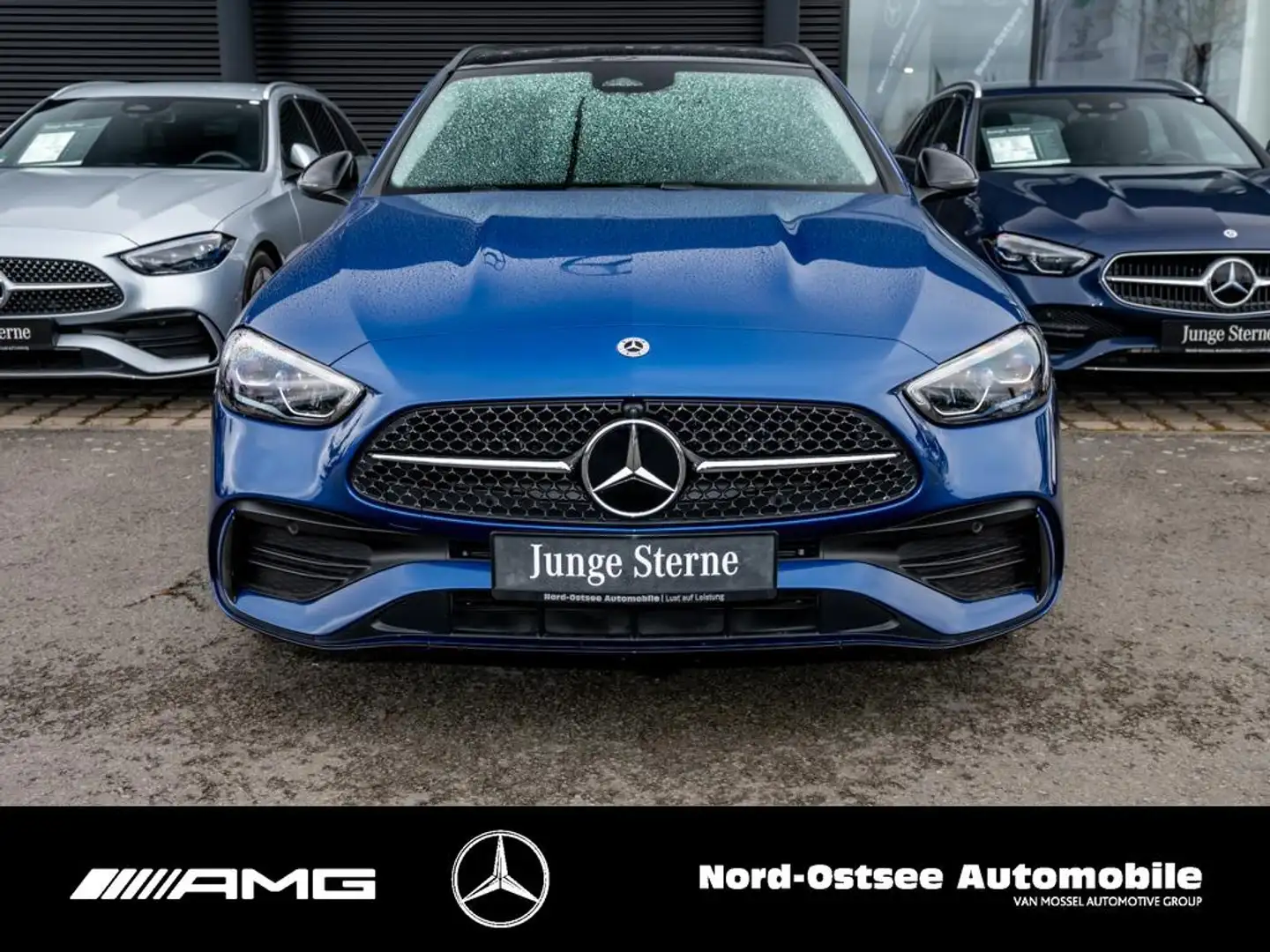 Mercedes-Benz C 300 e T AMG ADV. NIGHT PANO DISTR 360° KEYLESS Blau - 2