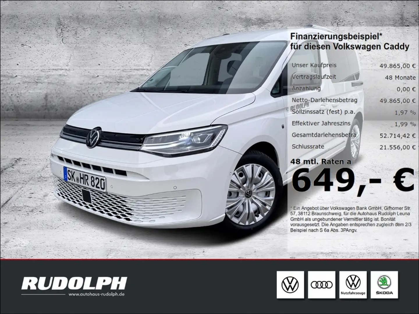 Volkswagen Caddy Style 2.0 TDI KR 5-Sitzer DSG LED AHK StandHZG Nav Blanc - 1