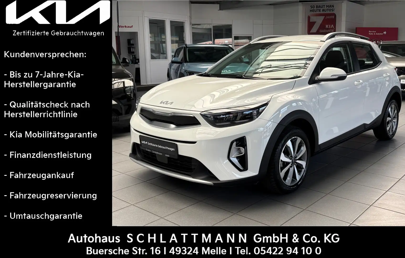 Kia Stonic 1.2 Vision+LED *Navi*SHZ*LHZ*RFK* Weiß - 1