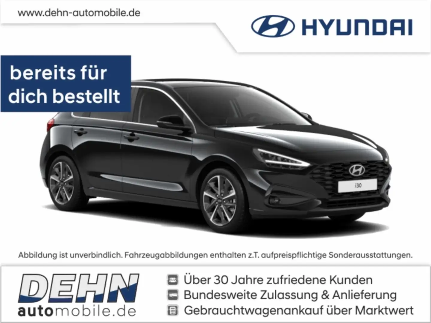 Hyundai i30 Advantage Mj25 1.5 T-GDi +48V Navi LED digitales C Schwarz - 1