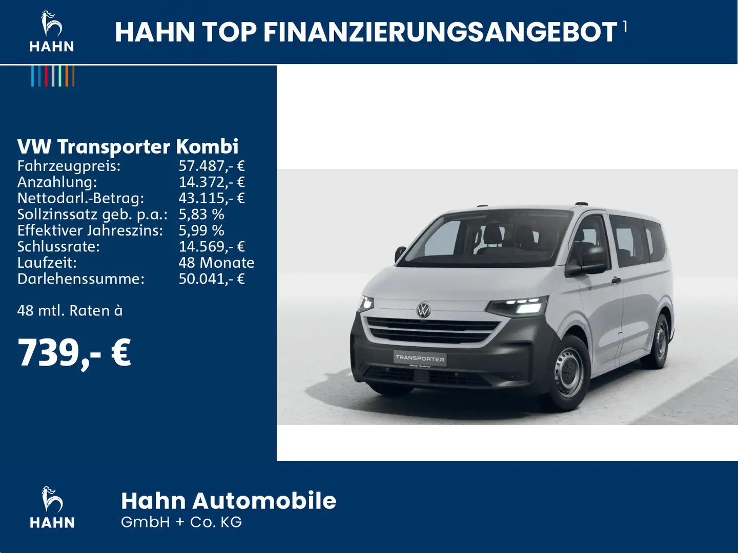 Volkswagen Transporter Kombi 2,0 l 110 kW TDI 8-Gan Grau - 2
