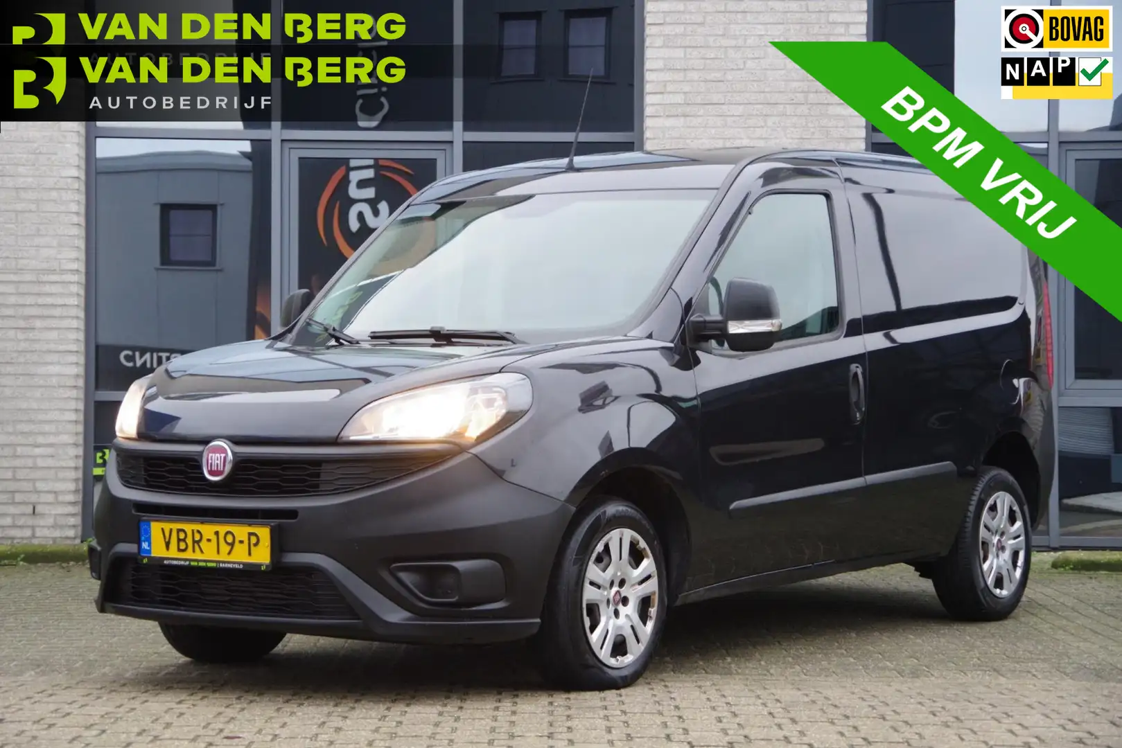 Fiat Doblo Cargo 1.6 MJ ECO JET EURO 6! 3-ZITS, AIRCO, NAVI, Zwart - 1