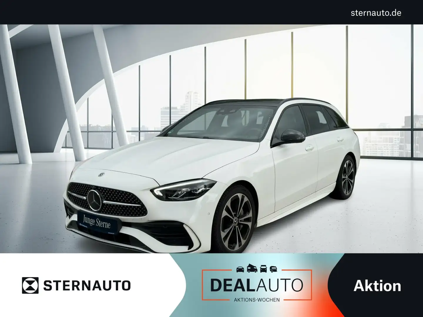 Mercedes-Benz C 200 C 200 T AMG Line Edition AMG-Line Navi Pano.-Dach Weiß - 1